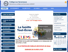 Tablet Screenshot of college-les-hyverneaux.com